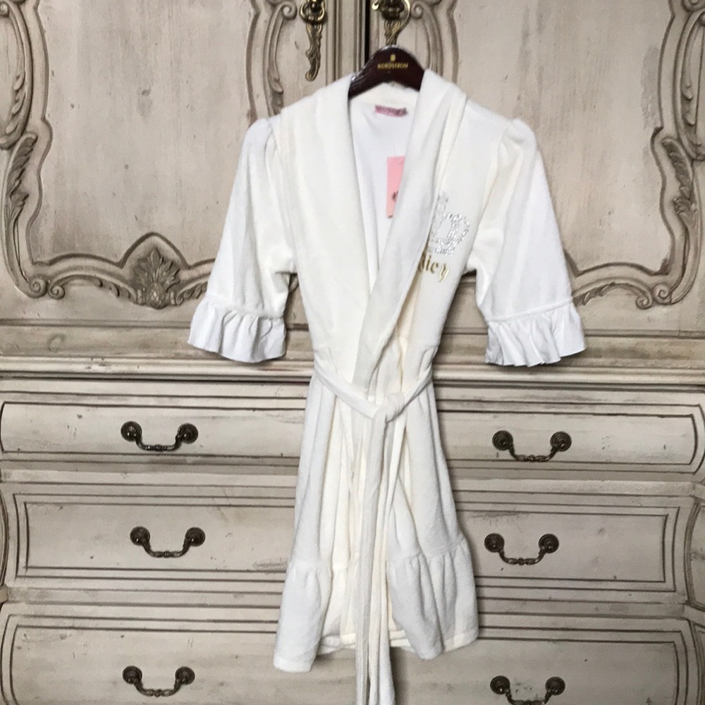 Juicy Couture terry cloth white robe